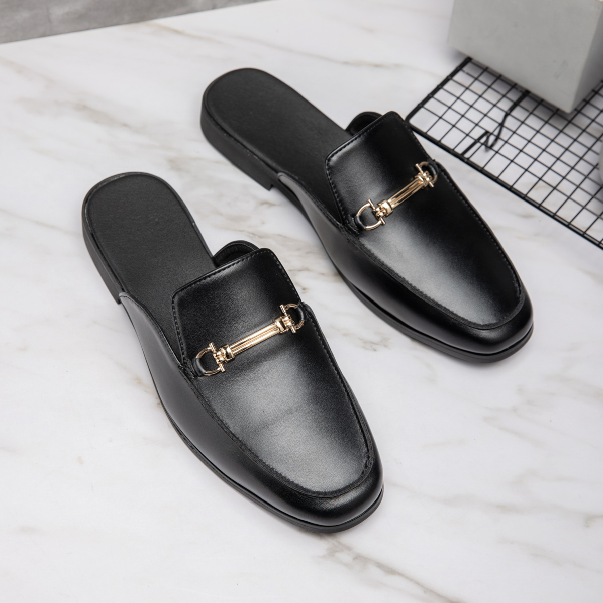 Mules Casuais Masculinos de Co - Flip Flop Leather Men avaliação e preço