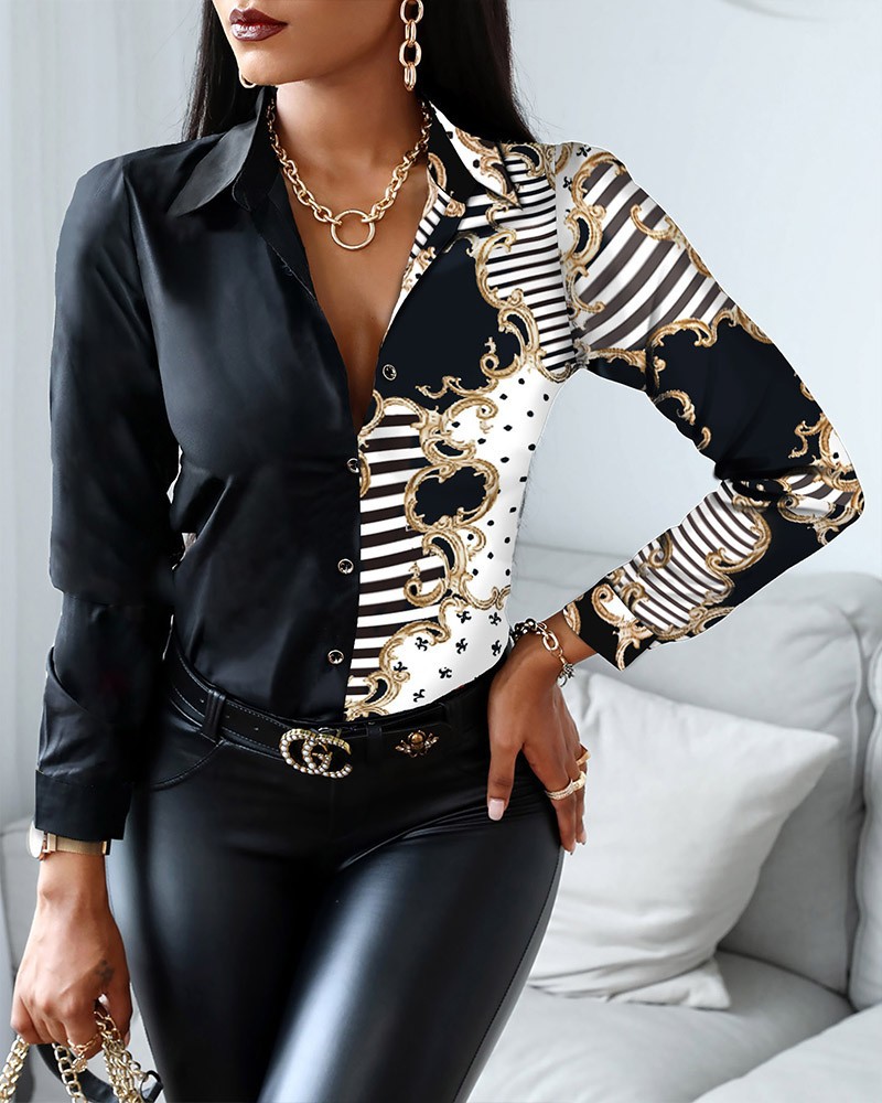 Moda feminina camisas selvagen - Shirt Camp Collar avaliação e preço